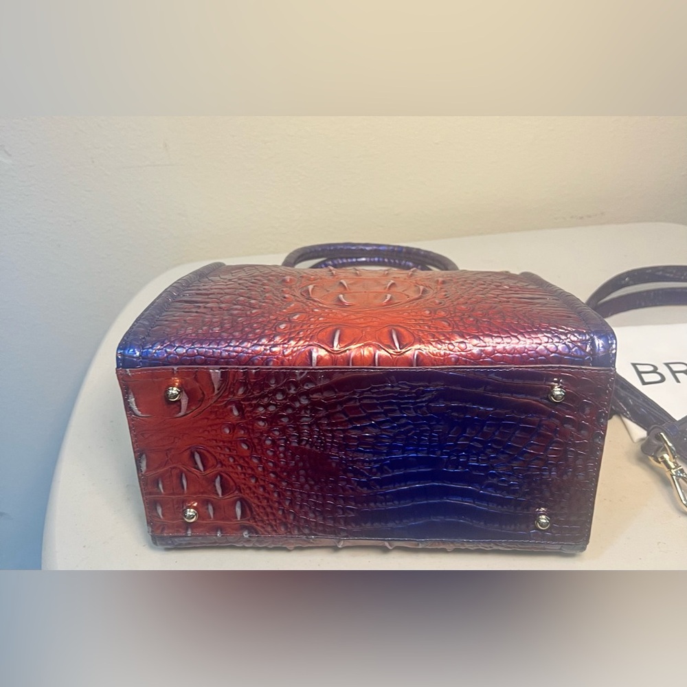 Brahmin small Caroline Multicolor Crocodile Embossed Satchel - Picture 3 of 6